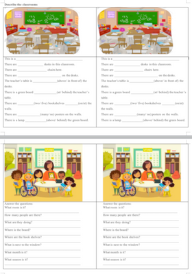 Describe Classroom Writing Cards Level 3 297 фото