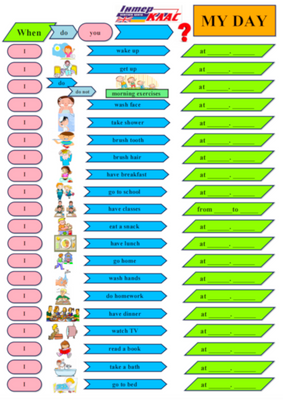 Level 2 My Day Speaking , Daily Actions, Level 2 / A1+, Speaking Map