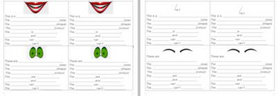 Body Parts Writing Card Level 1 254 фото