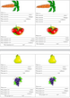 Fruits and Vegetables Writing Cards Level 1, Food, Level 1 / A1, Speaking/Writing Card