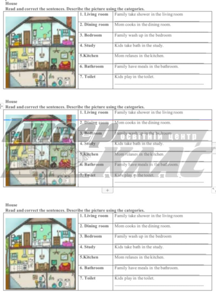 Describe a House Writing Card Level 4, Dwelling, Level 4, Speaking/Writing Card