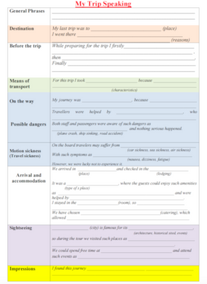 My Trip Speaking Writing Card Levels 8-9  217 фото